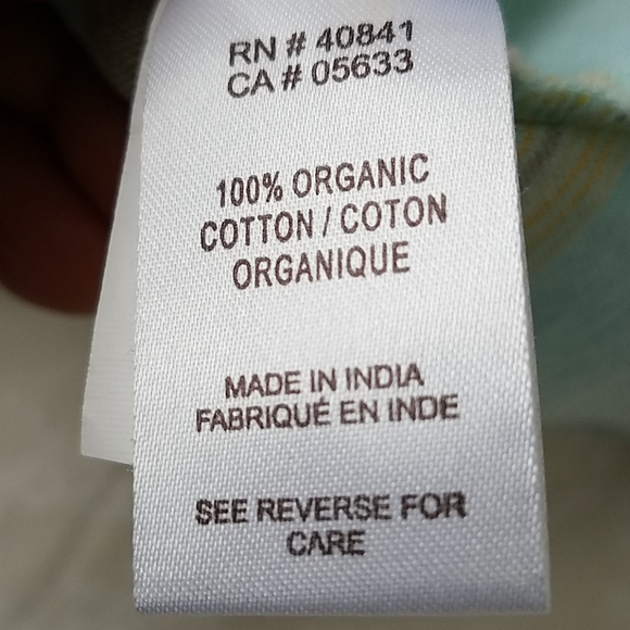 Aventura Blue/Tan Striped Fair Trade Organic Top - Picture 7 of 8